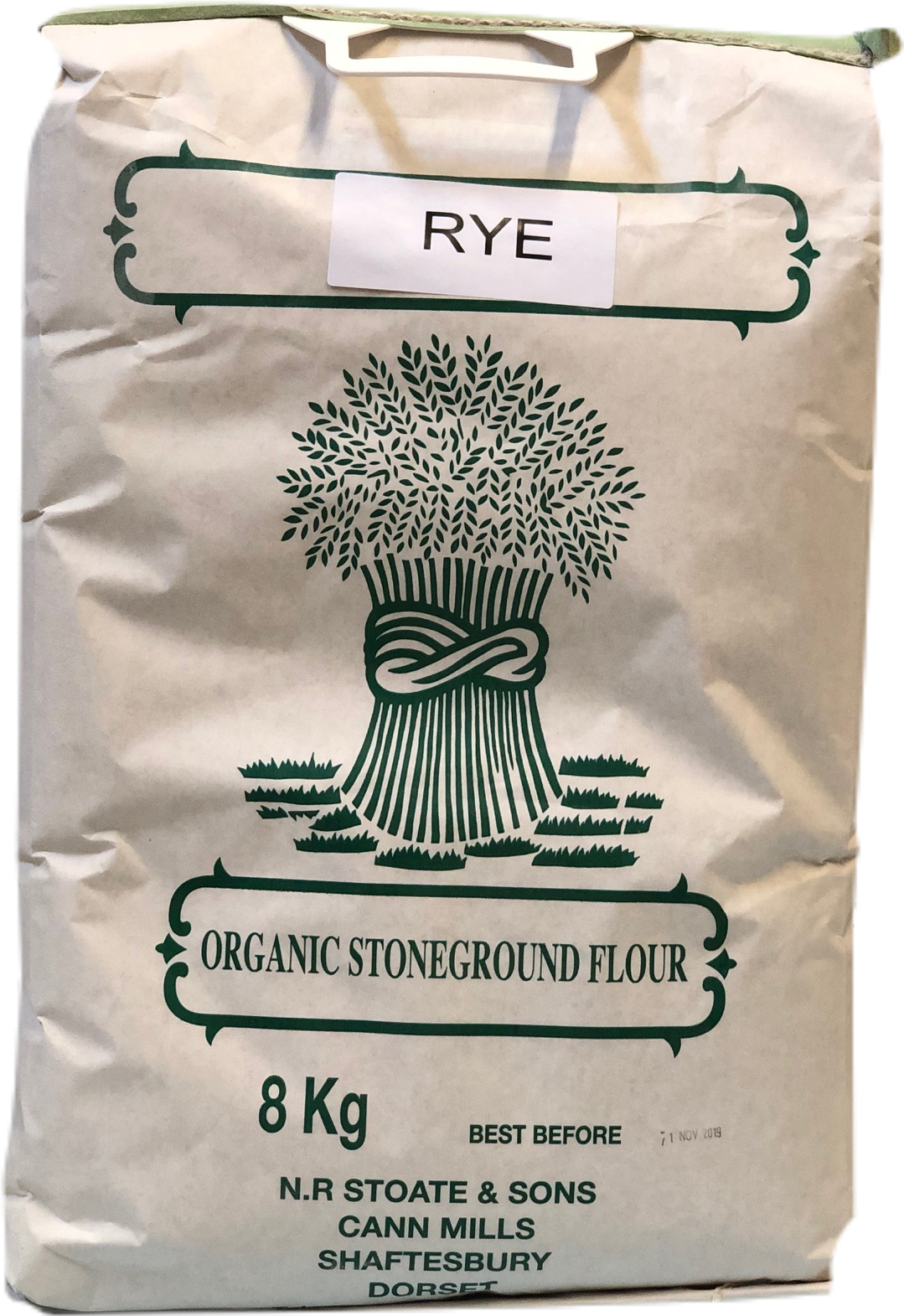 Organic Stoneground Rye Flour 8kg