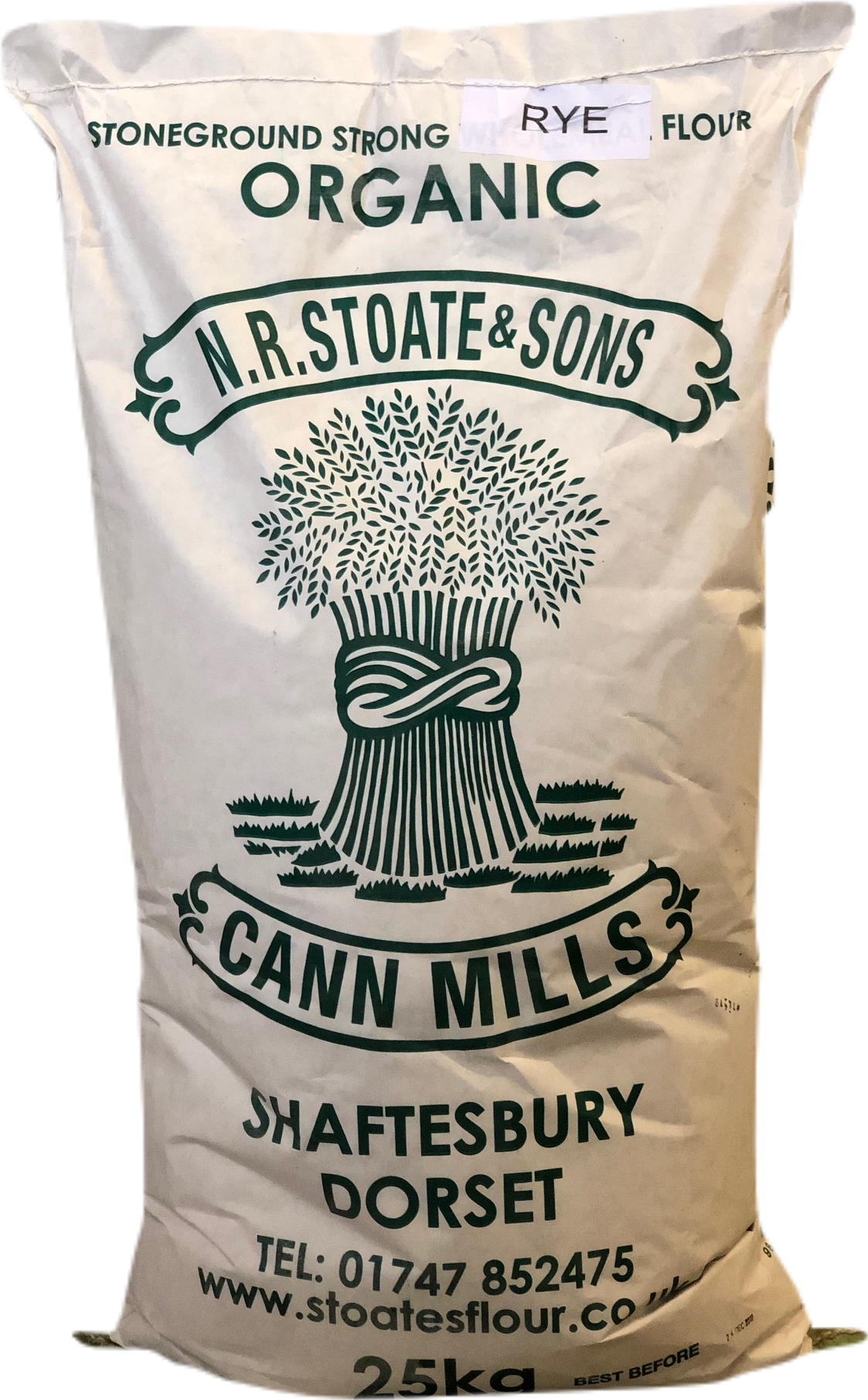 Organic Stoneground Rye Flour 25kg